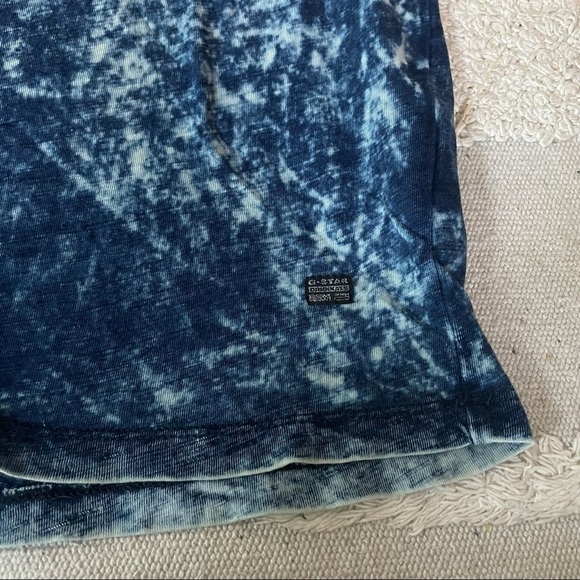 G-STAR BLUE DYE  V-NECK TEE - XS - Picture 13 of 15